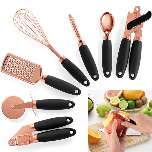 7-Piece Set of Stainless Steel Kitchen Gadgets